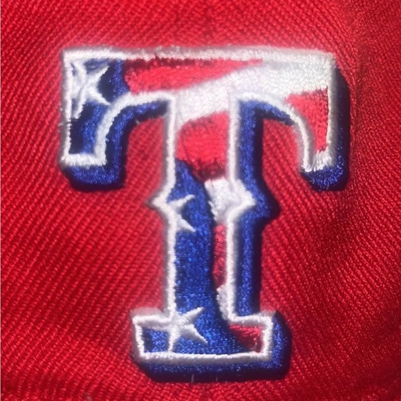 Texas Rangers 4th of July Dr Pepper Logo Red , White & Blue Mens Ball cap - Picture 2 of 4